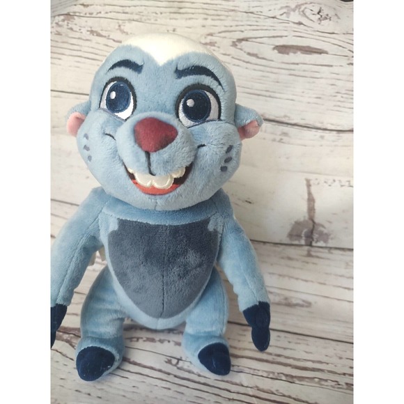 Disney Store Bunga Lion King Guard Stuffed Plush Toy Blue Honey Badger 10" EUC - Picture 2 of 8
